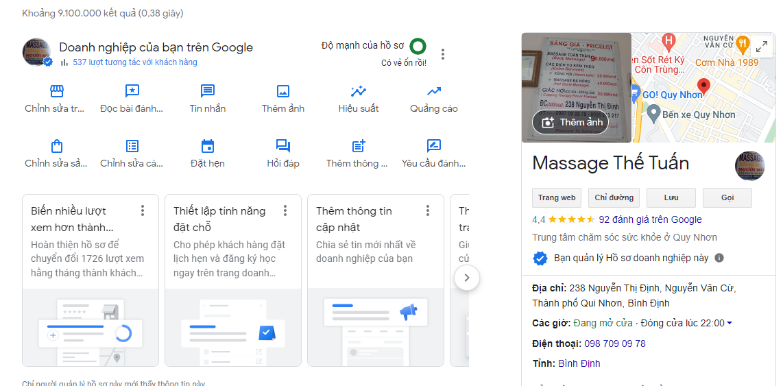 Dịch vụ xác minh Doanh Nghiệp trên Google Map